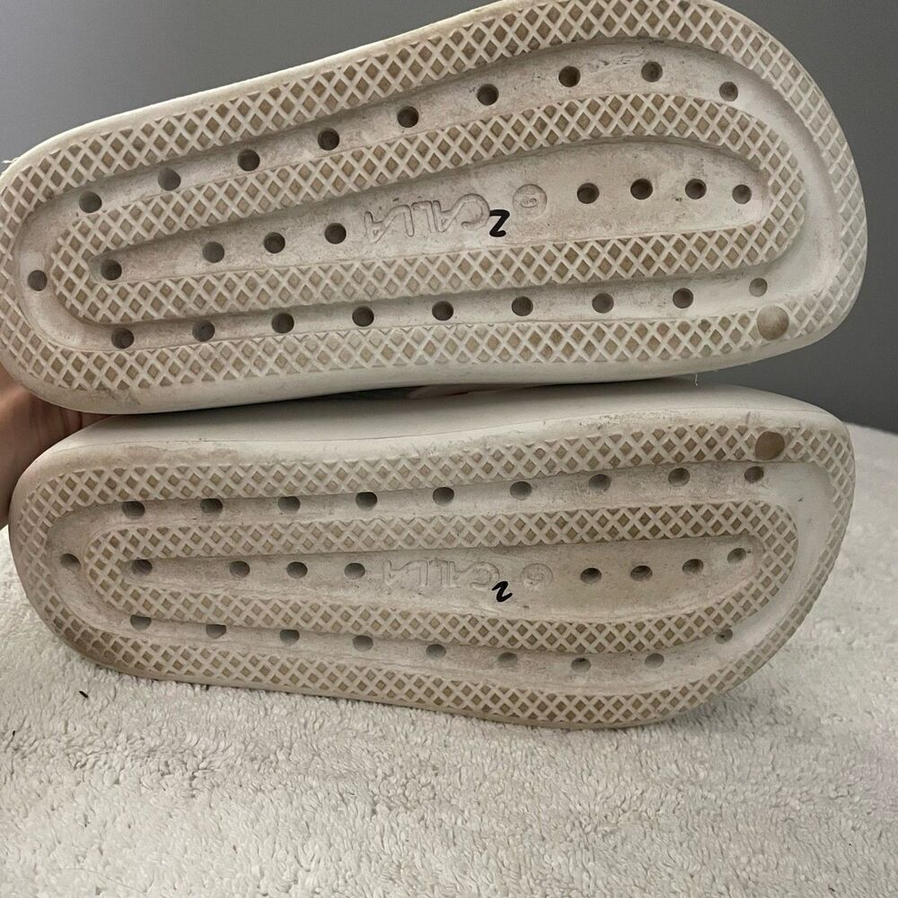 Calia White Slide Sandals Comfort Foam Athleisure 6 Women's Normcore Gym - Picture 4 of 13